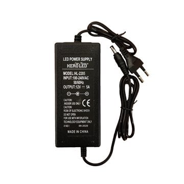 12v 5 Amper 60 Watt Plastik Laptop Tipi Adaptör
