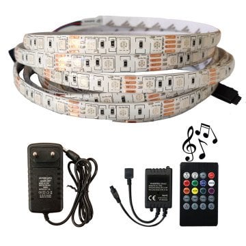 5050 3 Çipli RGB Şerit Led Tak Çalıştır Hazır Set Ürün