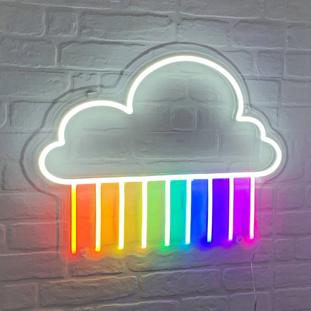 Gökkuşağı Bulutu Neon Led Tabela