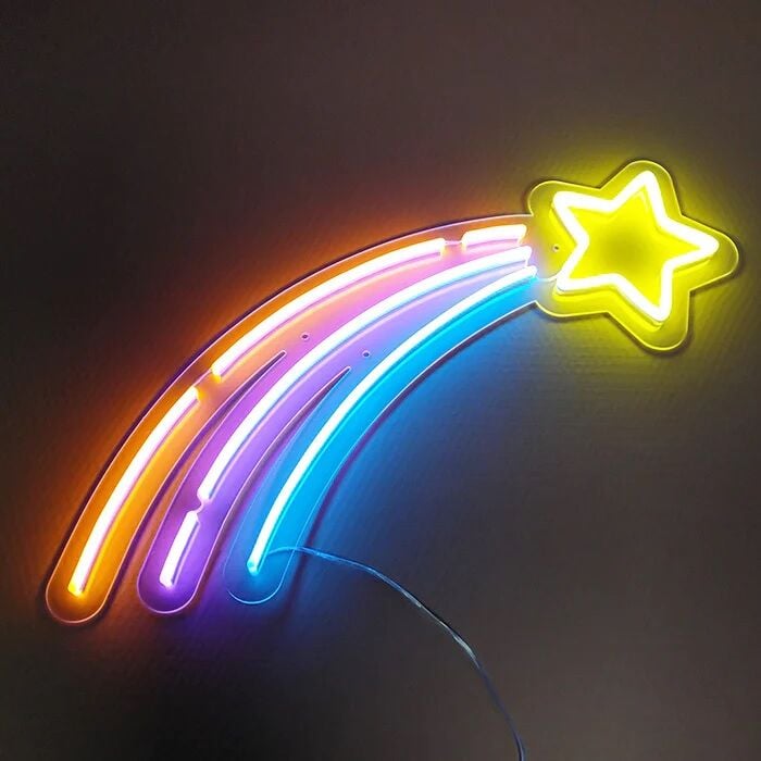 Kayan Yıldız Neon Led Tabela