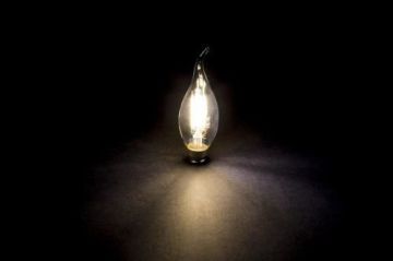 Cata 4W Flamanlı Şeffaf Led Kıvrık Buji Ampul Günışığı E14