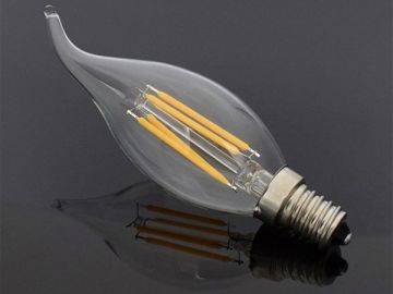 Cata 4W Flamanlı Şeffaf Led Kıvrık Buji Ampul Günışığı E14