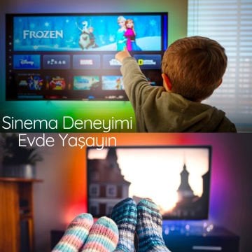 Cata 5v Usb Girişli Tv Arkası Ambiyans RGB Şerit Led Seti Kumandalı 3 Metre
