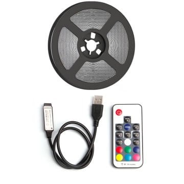 Cata 5v Usb Girişli Tv Arkası Ambiyans RGB Şerit Led Seti Kumandalı 3 Metre