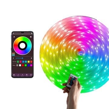 Pixel Rgb Magic Peri ışık 10 Metre - 5v Usb Girişli, Bluetooth Uygulamalı, Uzaktan Kumandalı, Müziğe Duyarlı, Suya Dayanıklı, Parti, Yılbaşı, Doğum Günü, Eğlence için