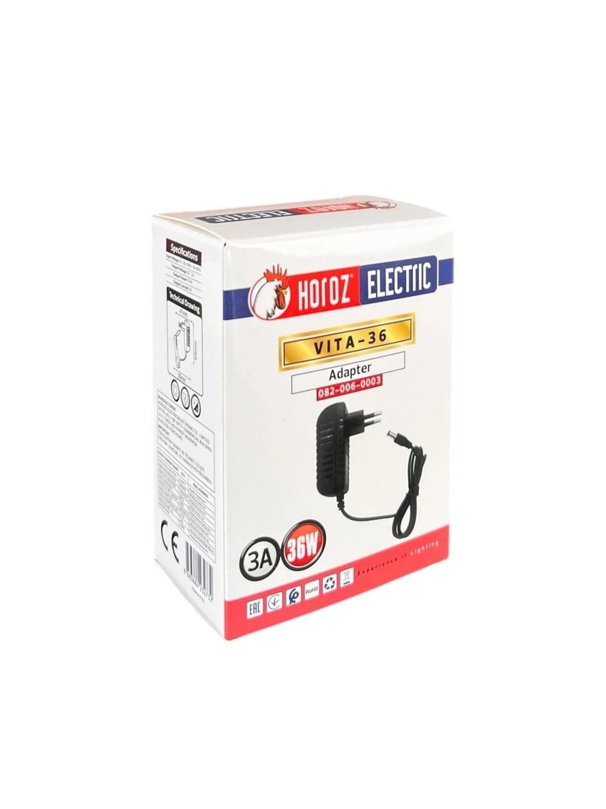 12v 3 Amper 36 Watt Plastik Fişli Adaptör