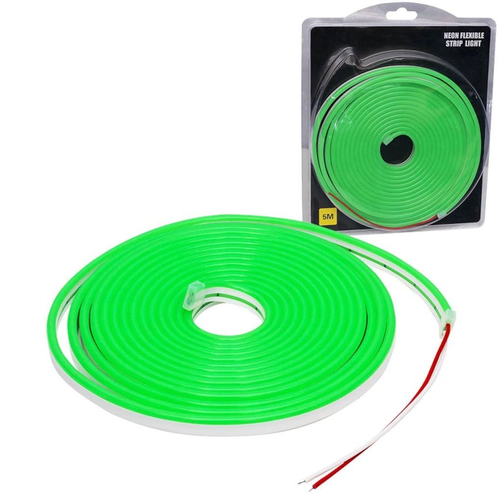 12v Neon Led Şerit Yeşil 5 Metre