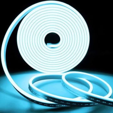 12v Neon Led Şerit Buz Mavi 5 Metre