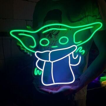 Baby Yoda Neon Led Tabela